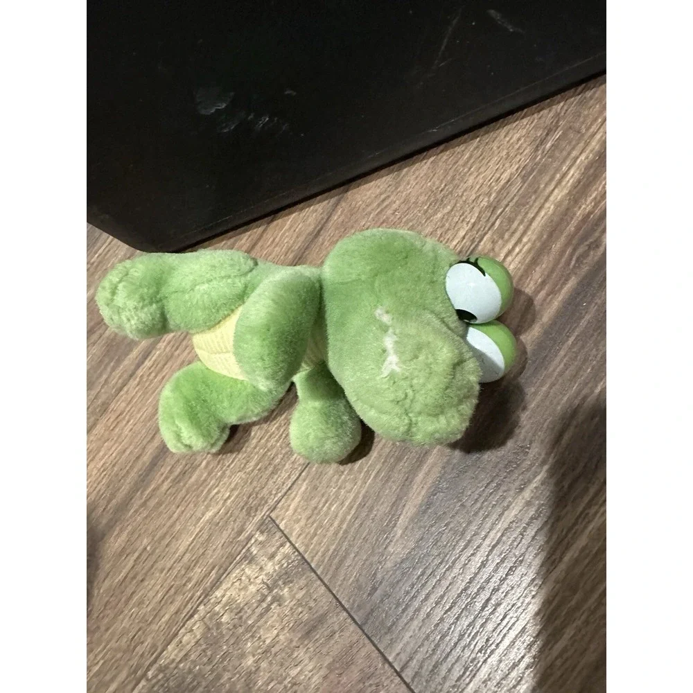 VGUC- Vintage-1988 Alligator Crocodile Plush Green Pink Baby‎ Applause